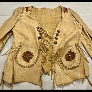 Amazing 100% woven leather vintage jacket